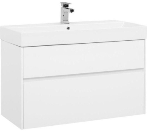 Тумба с раковиной Aquanet Бруклин 100 белый