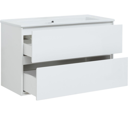 Тумба под раковину Aquanet Милан 105 белый глянец