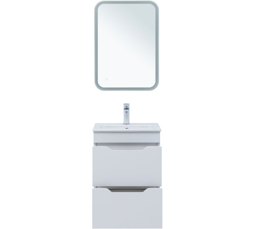 Тумба под раковину Aquanet Практика 50 белый матовый (2 ящика)