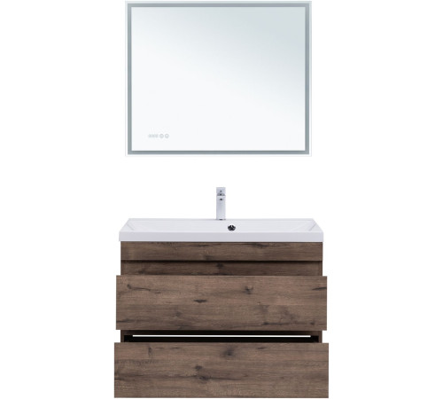 Тумба под раковину Aquanet Нота New 90 дуб веллингтон табак