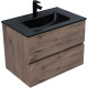 Тумба под раковину Aquanet Алвита New 70 2 ящика, дуб веллингтон табак