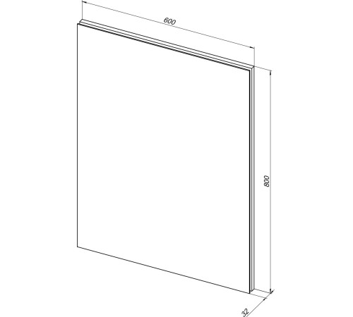 Зеркало Aquanet Гласс 60 белый LED