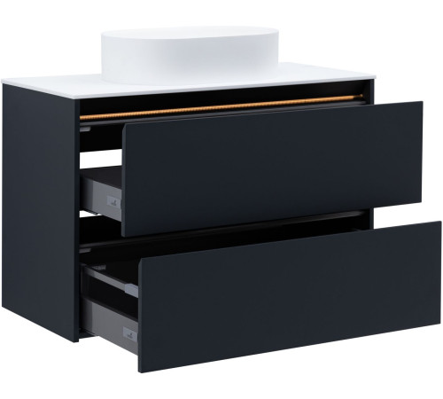 Тумба под раковину Allen Brau Activity 100 1.34006.AM антрацит матовый/черный браш