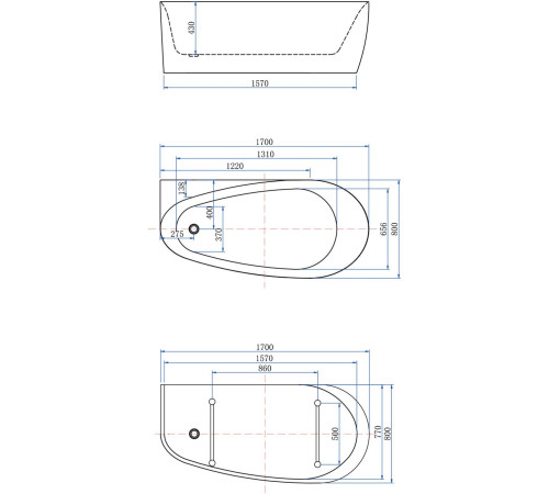 Акриловая ванна Allen Brau Priority 2 170x80 2.31002.21/AM