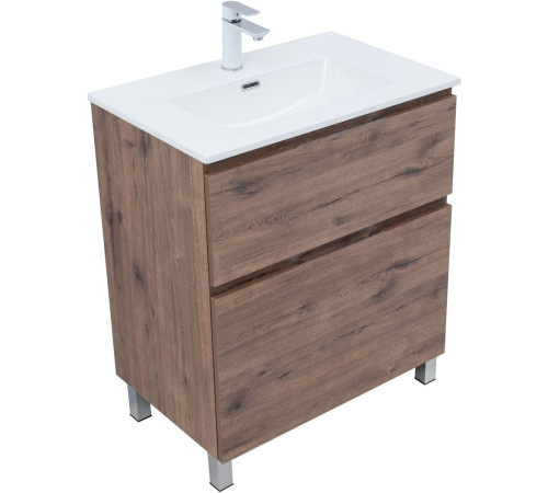Тумба под раковину Aquanet Алвита New 70 напольная, дуб веллингтон табак