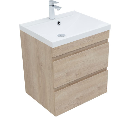 Тумба под раковину Aquanet Нота New 60 дуб светлый