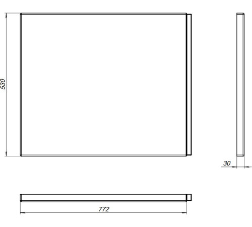 Боковой экран Aquanet Viola/Bright 75