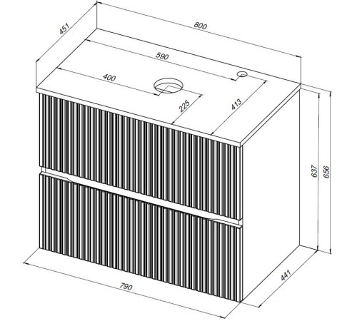 Тумба под раковину Aquanet Джейн 80 белый матовый