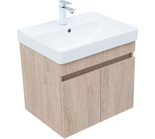 Тумба под раковину Aquanet Оптима 60 дуб светлый