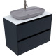 Тумба под раковину Allen Brau Activity 90 1.34005.AM антрацит матовый/черный браш