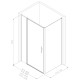 Душевой уголок Allen Brau Priority 90x80 3.31026.BA + 3.31041.BA серебро браш