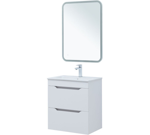 Тумба под раковину Aquanet Практика 60 белый глянец
