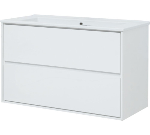 Тумба под раковину Aquanet Милан 105 белый глянец