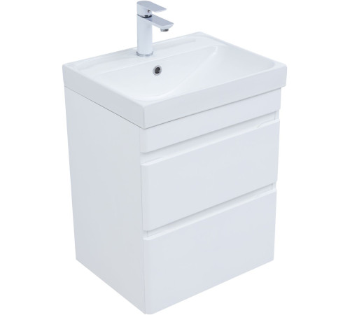Тумба под раковину Aquanet Слим 50 белый сатин