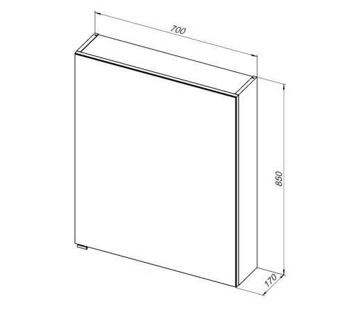 Зеркальный шкаф Aquanet Алвита new 70 белый матовый