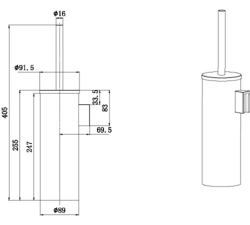 Ершик для унитаза Allen Brau Priority 6.31A09-MG графит браш
