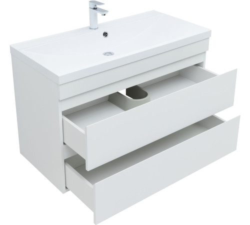 Тумба под раковину Aquanet Нота New 100 белый глянец