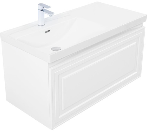 Тумба под раковину Aquanet Агата 100 белый сатин