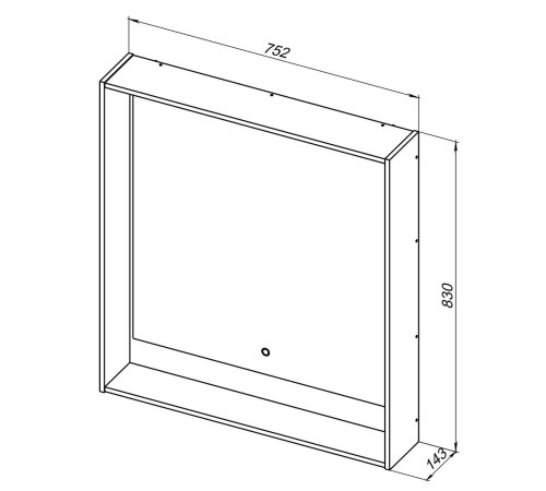Зеркало Aquanet Милан 80 дуб светлый