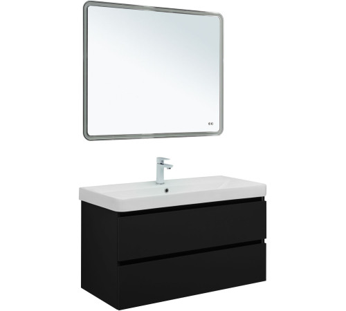 Тумба под раковину Aquanet Вега 2.0 100 черный