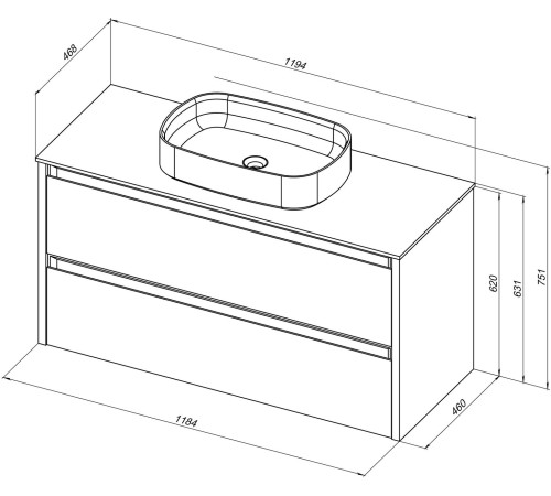 Тумба под раковину Allen Brau Fantasy 120 1.11005.PGM 2.0 платина матовый