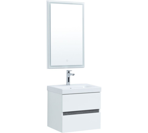 Тумба под раковину Aquanet Беркли 50 белый/дуб рошелье