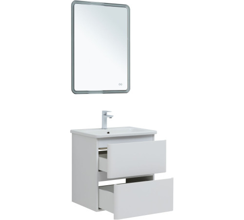 Тумба под раковину Aquanet Эмбер 60 белый матовый