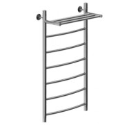 Полотенцесушитель водяной Aquanet Romeo с полкой 1000x500, с полкой, хром