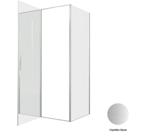 Душевой уголок Allen Brau Priority 120x80 3.31032.BA + 3.31041.BA серебро браш