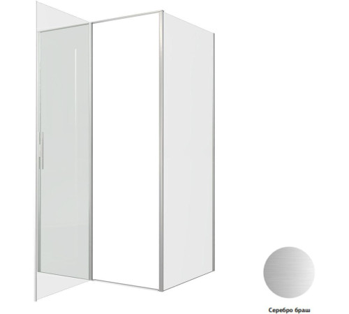 Душевой уголок Allen Brau Priority 120x90 3.31008.BA + 3.31017.BA серебро браш