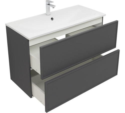 Тумба под раковину Aquanet Арт 100 ясень графит