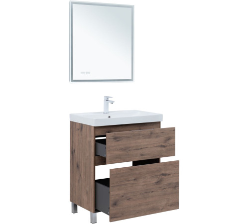 Тумба под раковину Aquanet Алвита New 70 напольная, дуб веллингтон табак