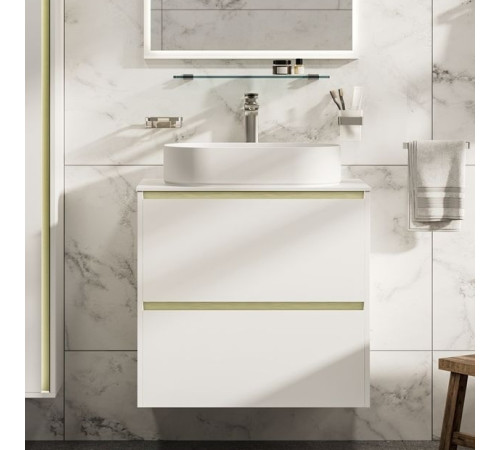 Тумба под раковину Allen Brau Activity 70 1.34011.WM белый матовый/олива браш