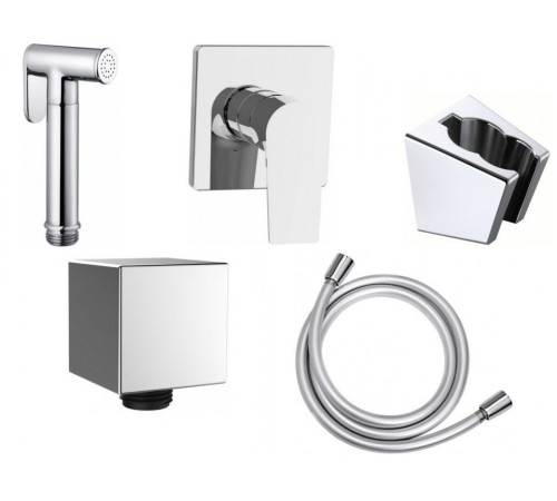 Набор смесителя с гигиеническим душем Aquanet Static 1.03 (с внутренней частью)