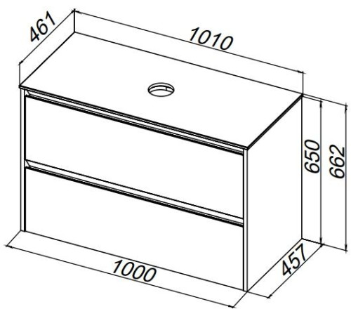 Столешница Allen Brau Activity 100 1.35024.AL акриловый камень альба