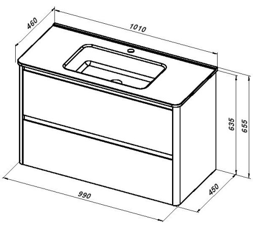 Тумба под раковину Allen Brau Gravity 100 1.370010.CGM олива матовый