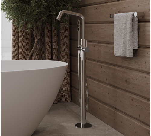 Смеситель для ванны Allen Brau Priority 5.31008-BN (с внутренней частью) никель браш