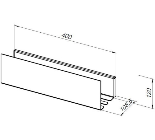 Полка Aquanet Магнум Н 40x12 белая матовая