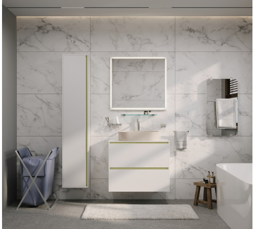 Тумба под раковину Allen Brau Activity 100 1.34014.WM белый матовый/олива браш