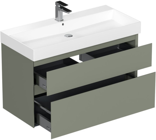 Тумба под раковину Allen Brau Infinity 100 1.210027.CGM олива матовый