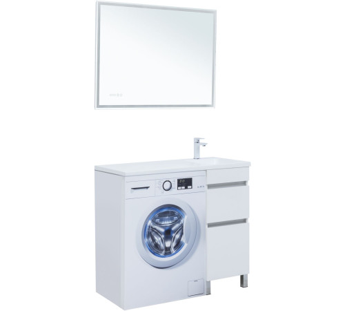 Тумба под раковину Aquanet Вега 40 белый глянец