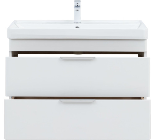 Тумба под раковину Aquanet Ирис New 90 белый глянец
