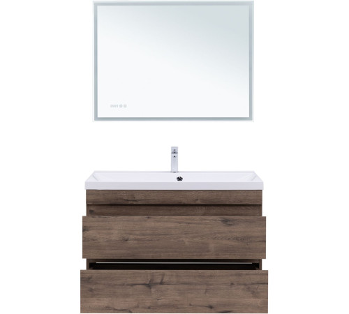 Тумба под раковину Aquanet Нота New 100 дуб веллингтон табак