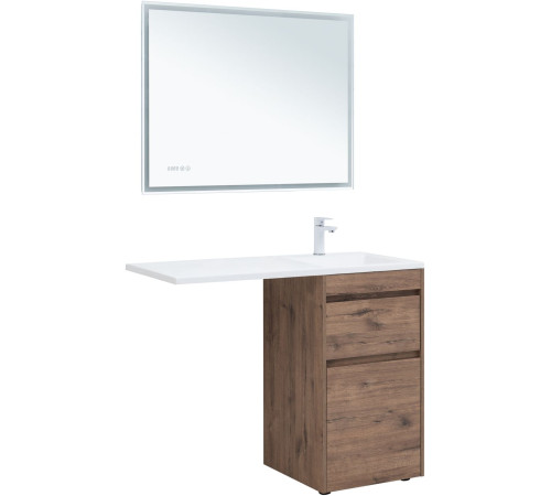 Тумба под раковину Aquanet Токио 48 дуб веллингтон (напольная 2 ящика)