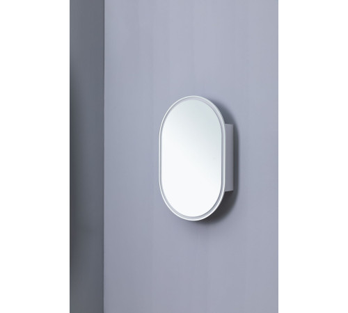 Зеркальный шкаф Aquanet Монте 60 белый, с LED подсветкой