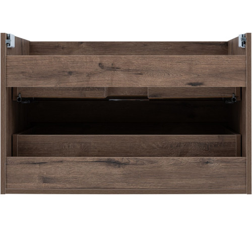 Тумба под раковину Aquanet Алвита New 80 2 ящика, дуб веллингтон табак