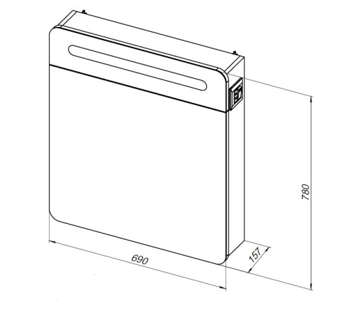 Зеркальный шкаф Aquanet Лукка 70 белый