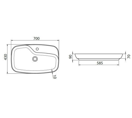 Раковина накладная Allen Brau Liberty 4.32011.31 черный матовый