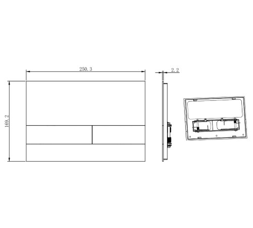 Клавиша смыва Allen Brau Infinity 9.20008.GB золото браш