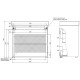 Тумба под раковину Aquanet Nova Lite 85 белый глянец (3 ящика)